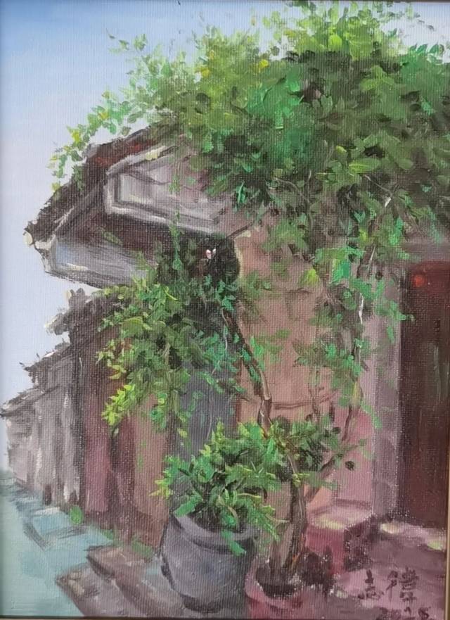 张志伟《南社景区之四》24X18cm