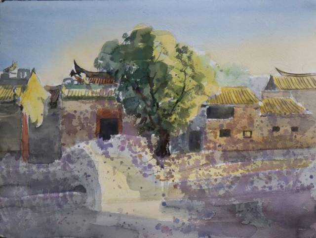 《冬韵》水彩 36×48cm 2025