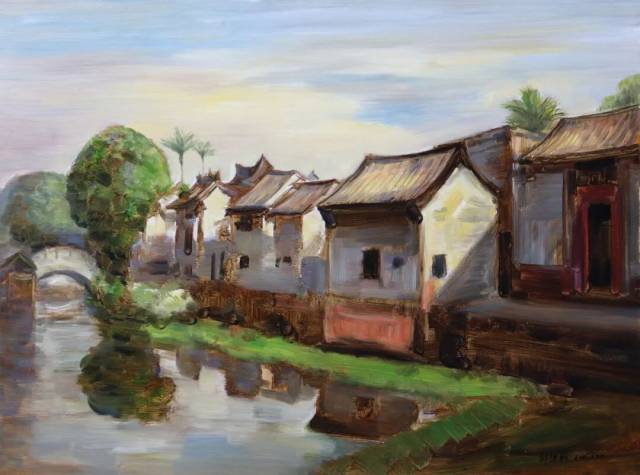 《南社暖阳》油画 80×60cm  2025