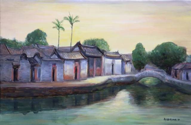 《南社水乡》油画 81×54cm 2025