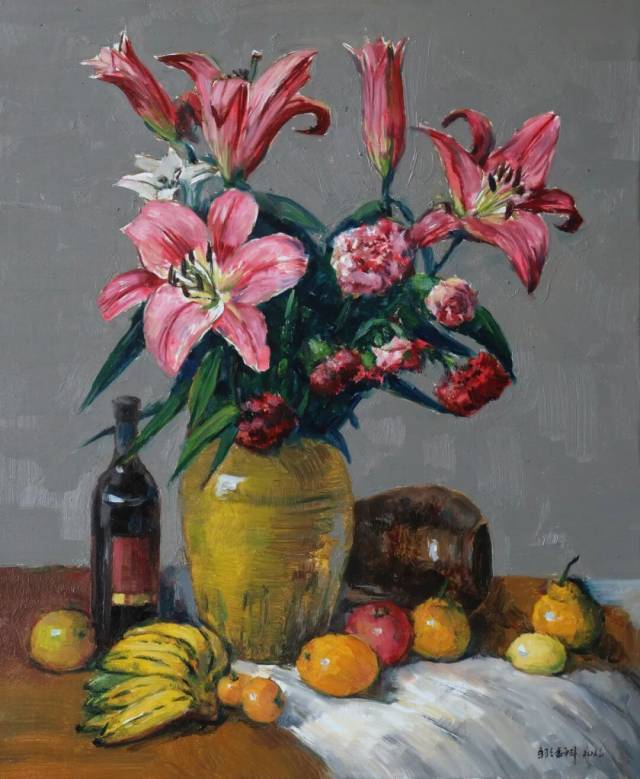 《有父母种植的香蕉静物二 》油画50×60cm 2026