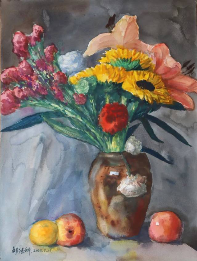 《葵花》水彩 36×48cm 2025