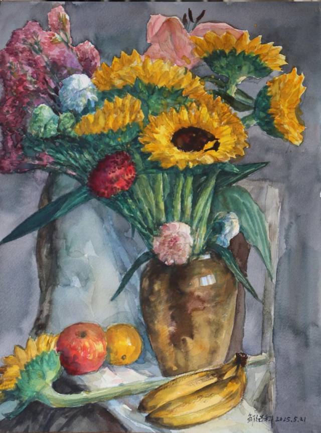 《 葵花》水彩 36×48cm 2025