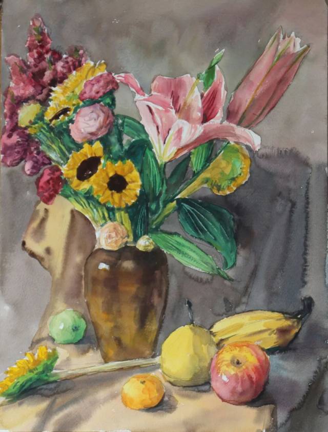 《 暖暖》水彩 36×48cm 2025