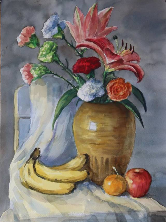 《 椅子静物》水彩 36×48cm 2025