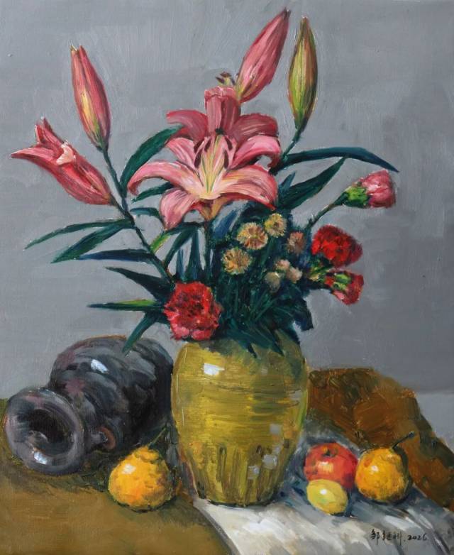 《 含苞欲放》油画50×60cm 2026