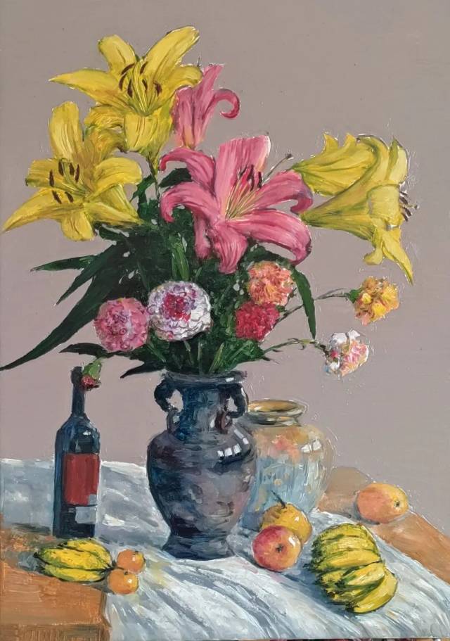 《 温馨 》油画50×70cm 2026