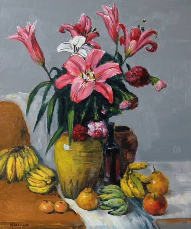 《有父母种植的香蕉静物》油画50×60cm 2026