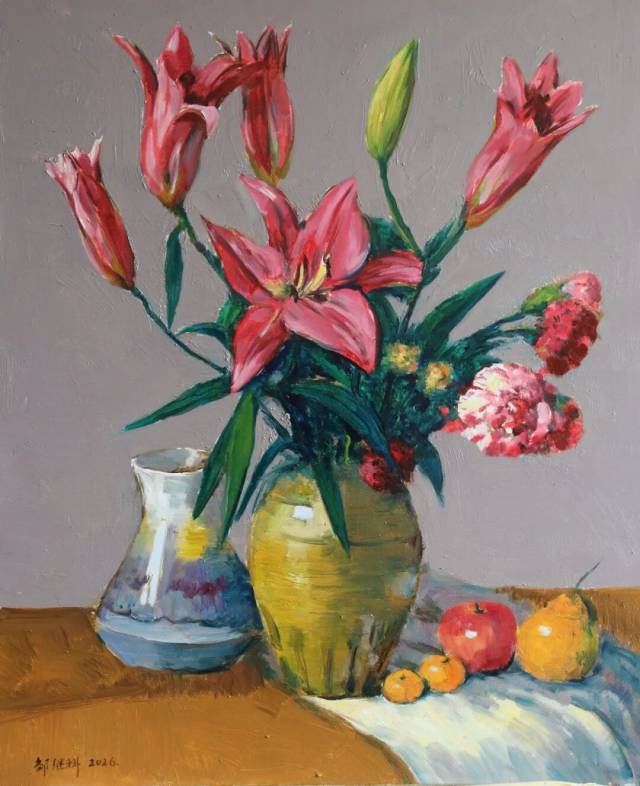 《 花姿 》油画50×60cm 2026