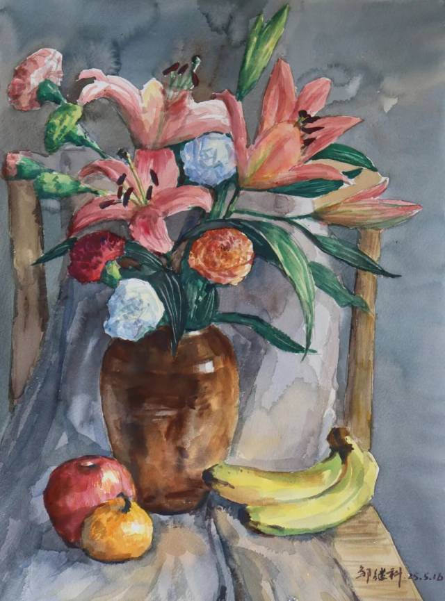 《 百合花开》水彩 36×48cm 2025