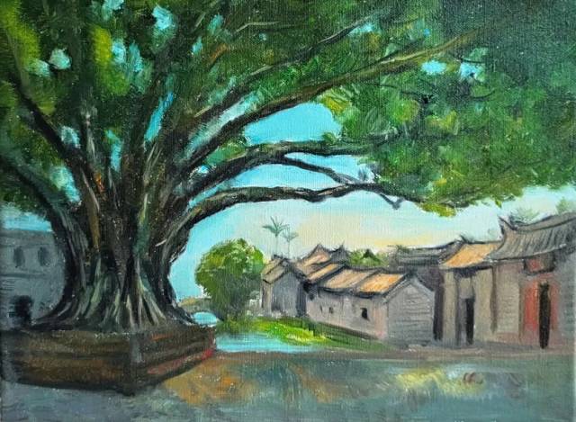 《南社古韵》油画 40×50cm &nbsp;2025