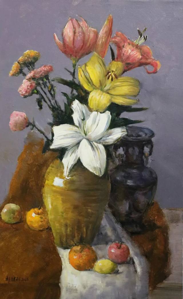 《百合静物》油画 81x50㎝ &nbsp;2025