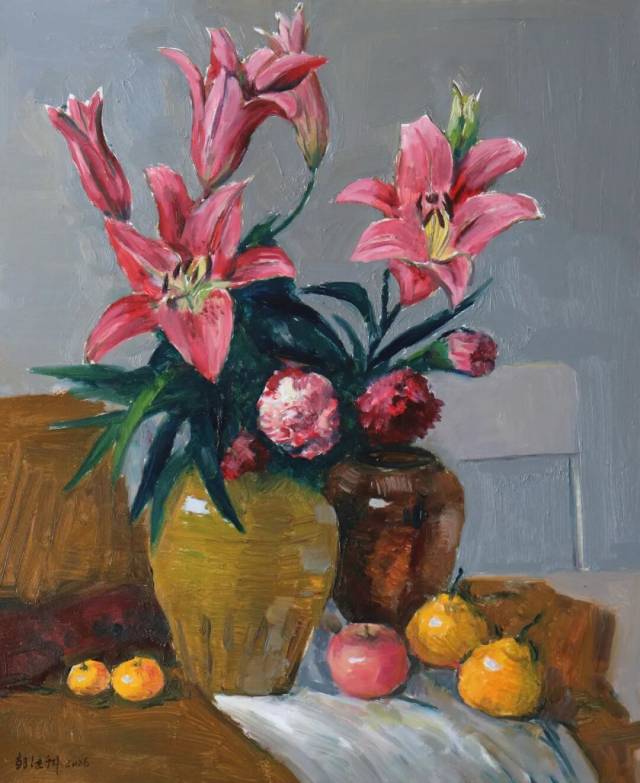 《 红百合 》油画50×60cm 2026