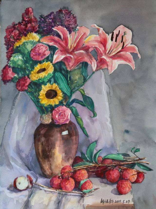 《 鸿运》水彩 36×48cm 2025