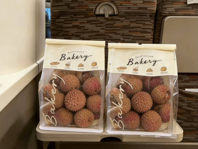 广湛高铁上，不少乘客带着荔枝干回广州。