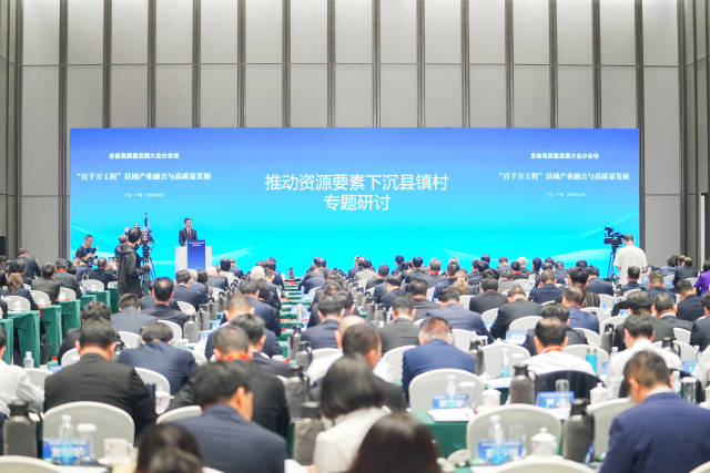 “百千万工程”县域产业融合与高质量发展分会场举行“推动资源要素下沉县镇村”专题研讨。谭家富 摄