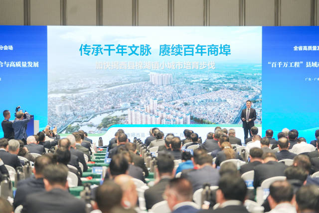 陈晓青分享棉湖镇“传承千年文脉  赓续百年商埠”的小城市培育经验及规划。谭家富 摄