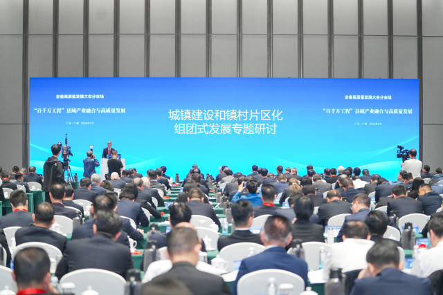 “百千万工程”县域产业融合与高质量发展分会场举行“城镇建设和镇村片区化组团式发展”专题研讨。谭家富 摄