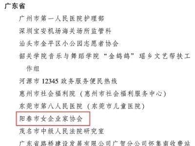 阳春市女企业家协会获评全国三八红旗集体