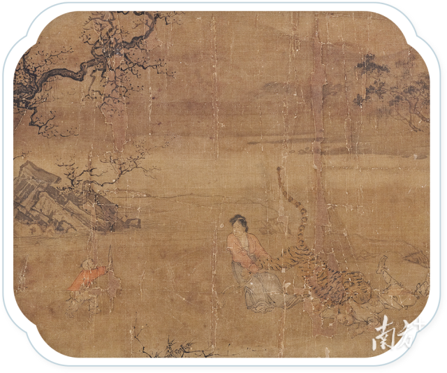 (元)佚名 四烈妇图册之四(局部)绢本墨笔 32.7×61.5cm (元)佚名 四烈妇图册之四(局部)绢本墨笔 32.7×61.5cm