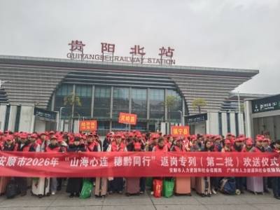 五年不断线！穗安协作返岗专列再送近600名安顺籍务工人员赴粤
