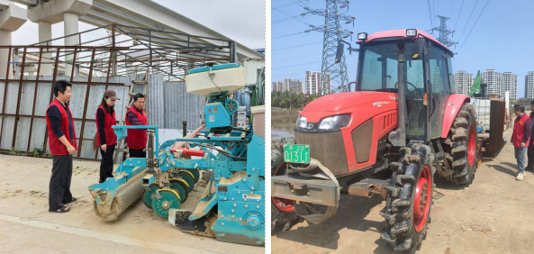 轻骑兵指导农户做好农业机械保养等备耕工作