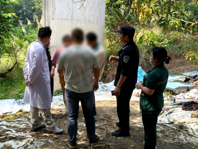 巡河遇险情，丰顺汤坑镇干部张盛财紧急救助落水老人