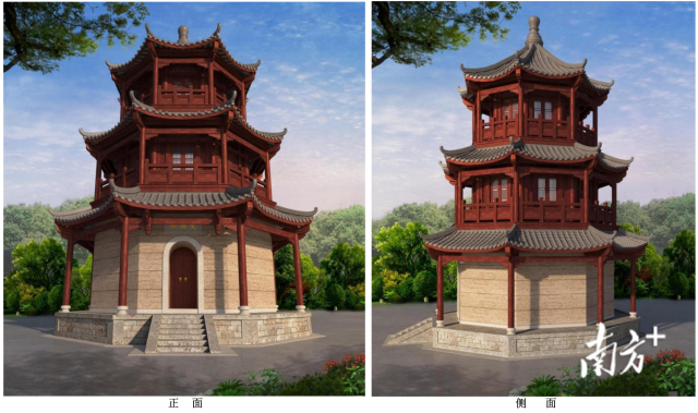 文昌阁修缮效果图 南方+ 董志豪 拍摄