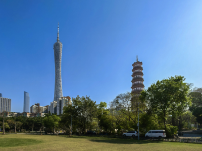 珠江三塔锁烟水：从风水桅杆到城市文化地标｜古建光影