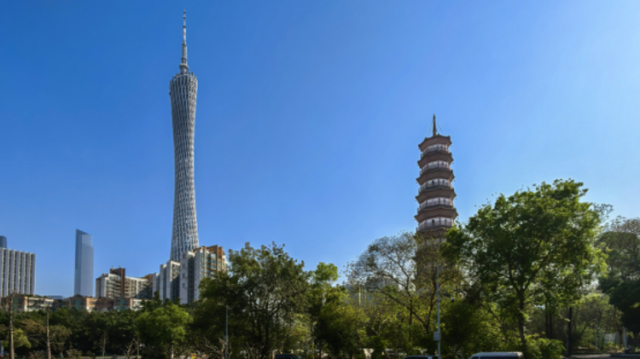 珠江三塔锁烟水：从风水桅杆到城市文化地标｜古建光影