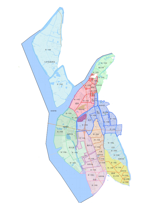 沙田片区划分图。