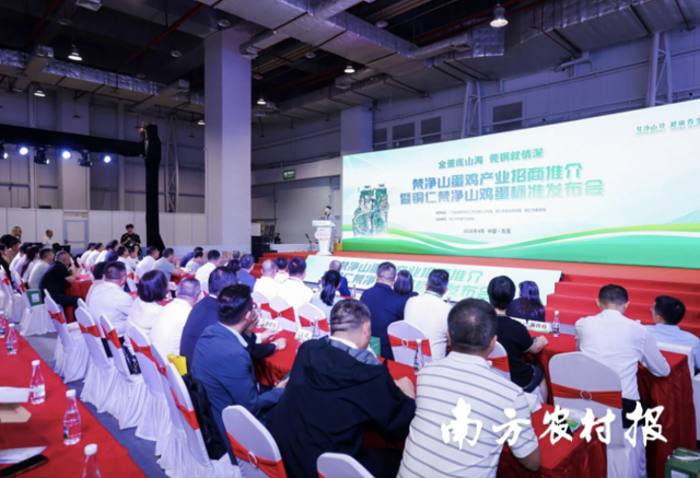 贵州铜仁市举办梵净山蛋鸡产业招商推介暨梵净山鸡蛋标准发布会现场