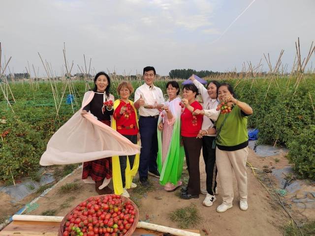 驻界炮镇工作队推动圣女果产业发展。受访者供图