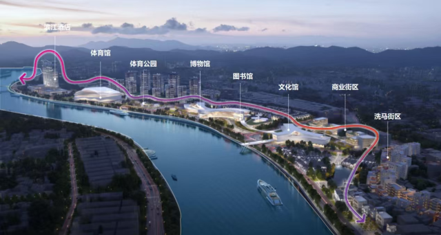 新型城镇化建设片区组团“两江三岸”品质空间提升效果图
