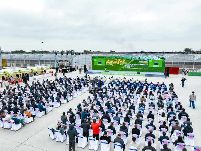 “岭南蔬菜之乡”（广东怀集）第二届蔬菜产业高质量发展大会现场。