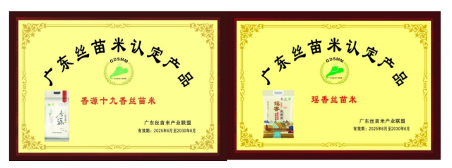 一六镇丝苗米获评广东丝苗米认定产品。