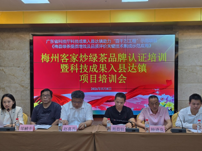 梅州举办客家炒绿茶品牌认证培训暨科技成果入县达镇项目培训会