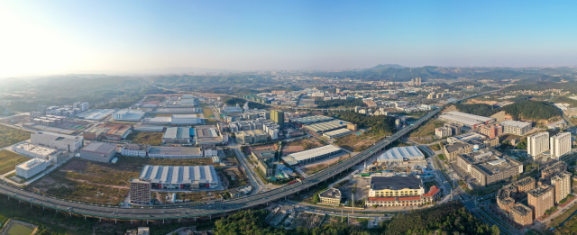 海信产业园所在的蓬江产业园区。图源江门发布