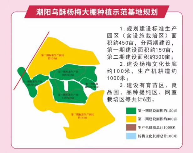 潮阳乌酥杨梅大棚种植示范基地规划。 潮阳乌酥杨梅大棚种植示范基地规划。