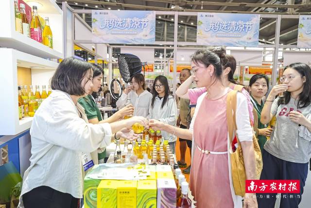各式青梅果饮吸引众多年轻市民品鉴。
