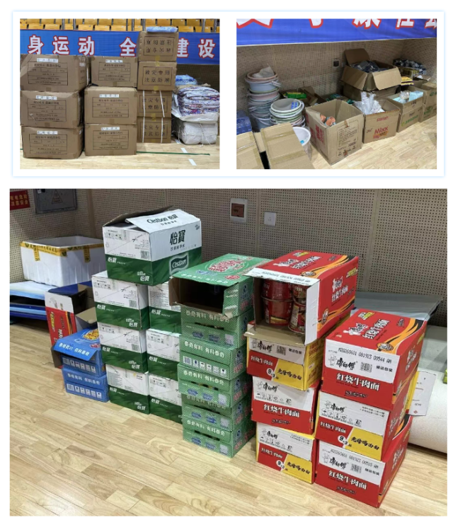 安置点现场准备了被褥、水、八宝粥、方便面等保障物资。 安置点现场准备了被褥、水、八宝粥、方便面等保障物资。