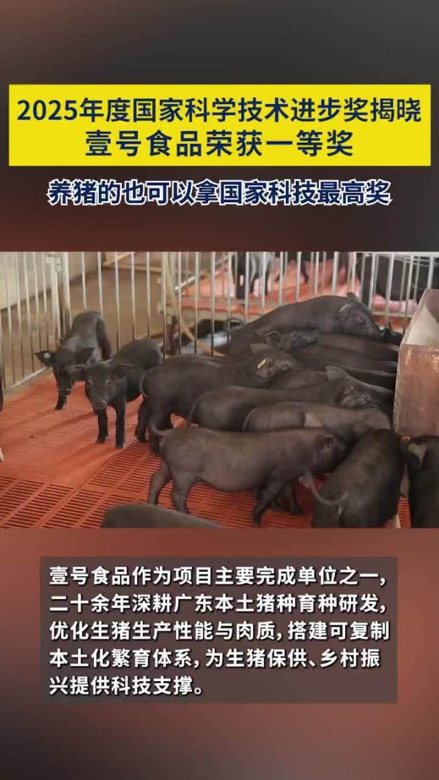 2025年度国家科学技术奖揭晓,养猪人摘得最高奖