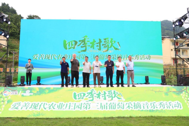四季村歌爱善现代农业庄园第三届葡萄采摘音乐秀活动启动仪式。 四季村歌爱善现代农业庄园第三届葡萄采摘音乐秀活动启动仪式。