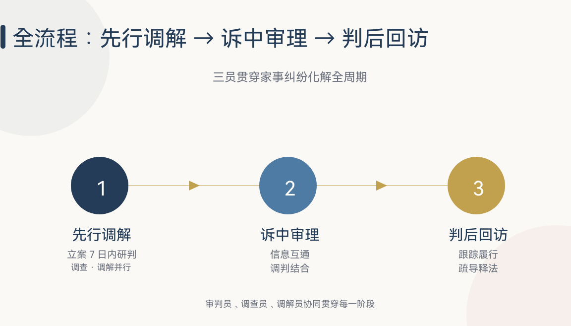 该机制贯穿家事解纷全链条。活动方供图