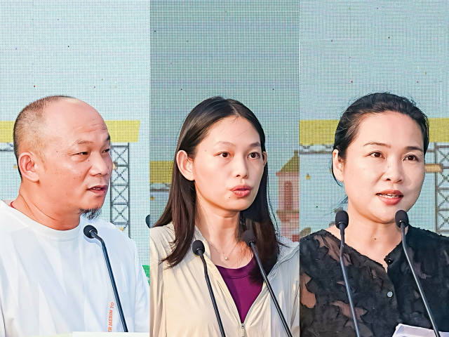 赤坎镇鹰村综合体项目代表何建华、百合镇蝴蝶谷主理人关念美、百合镇敦伦书院主理人张小明等代表,讲述了项目发展历程。 赤坎镇鹰村综合体项目代表何建华、百合镇蝴蝶谷主理人关念美、百合镇敦伦书院主理人张小明等代表,讲述了项目发展历程。