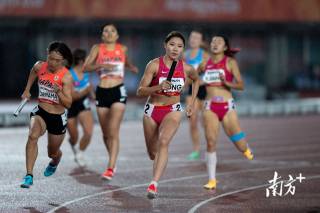 亚运精彩图集｜中国队夺得亚运会田径4x100米混合接力金牌